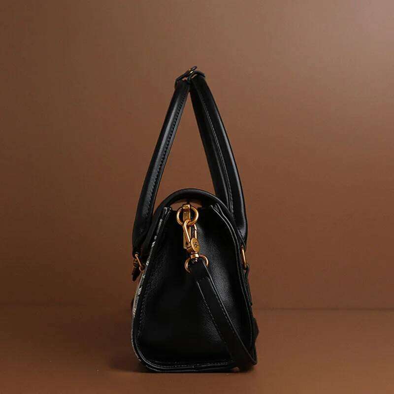 Real Leather 2024 New Style, Large Capacity Hand-Held Women's Bag, High-Quality Fashion Mommy Bag