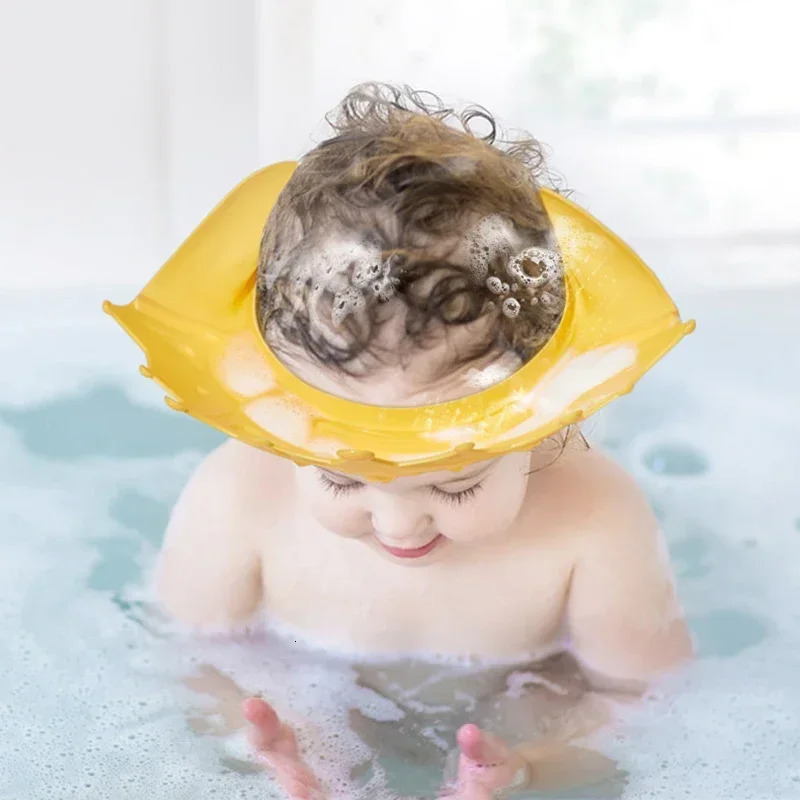 Silicone Shampoo Cap for borns and Kids Adjustable and Resizable Shower Hat with Ear Protection and Visor for Safe Bathing 250617