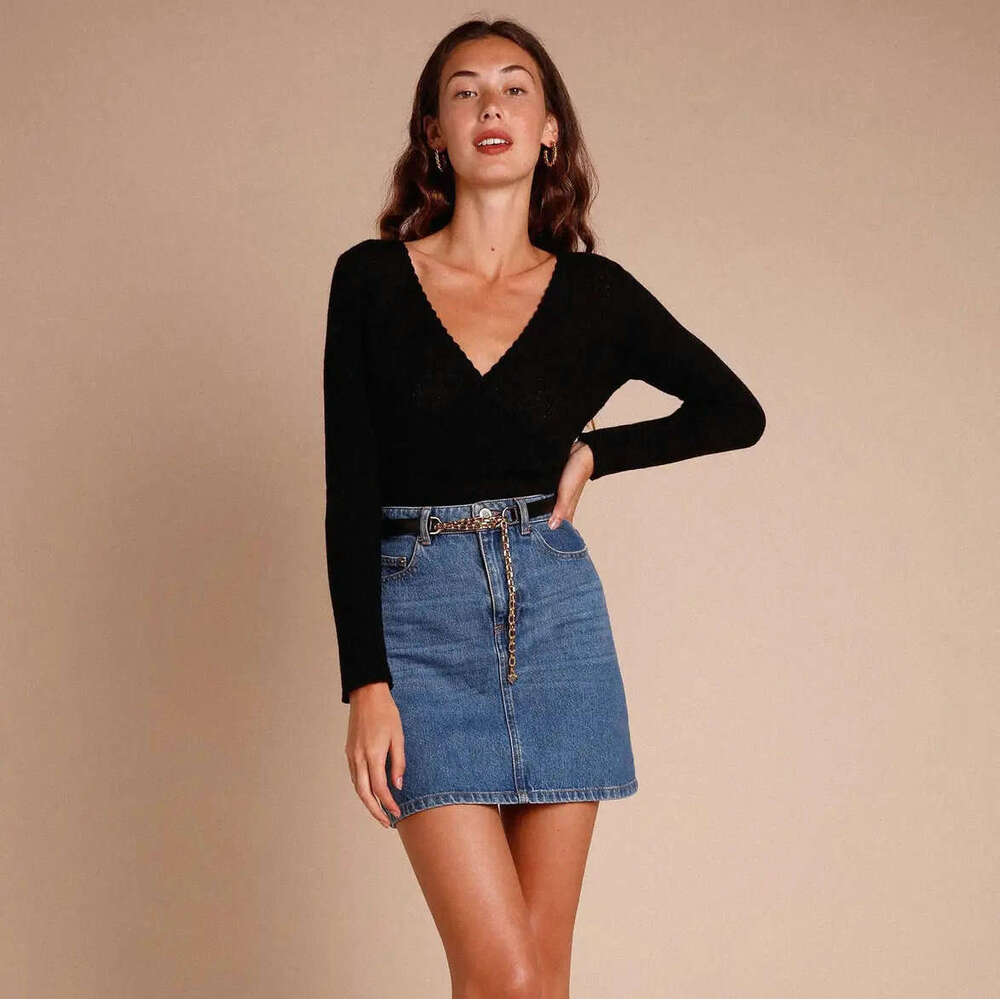 Floral Dress Vestidos Dresses for Woman 539 Autumn Winter New 2025 Denim High Waist Slim Fit Ultra Short Mini Skirt Versatile Simple Women
