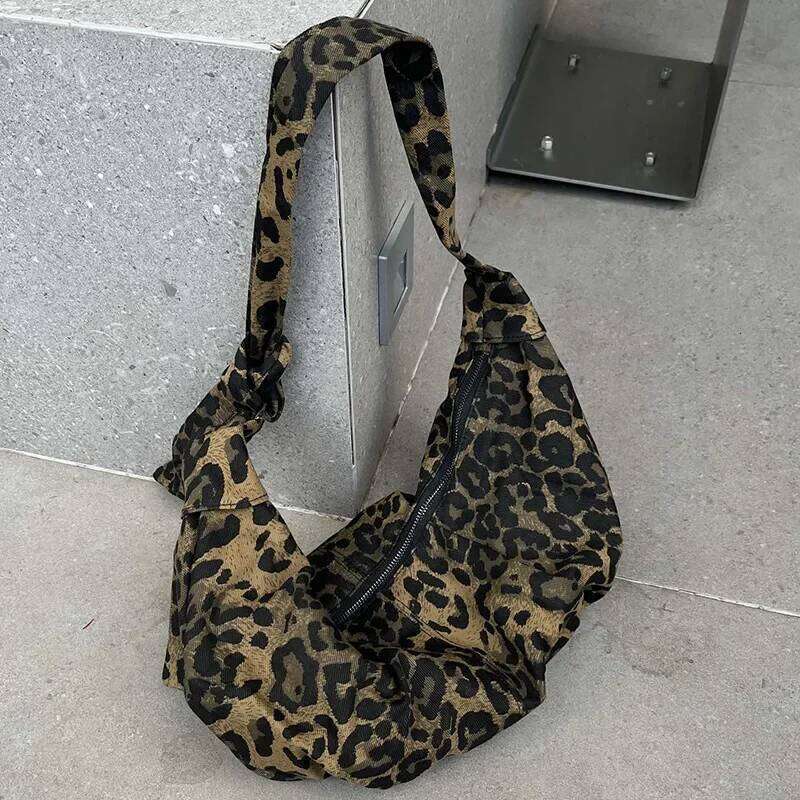 Fashion Leopard Hobos Tote Bags for Women Large Capacity Shoulder Half Moon Cloud Dumpling Bag New Designer Handbags bag