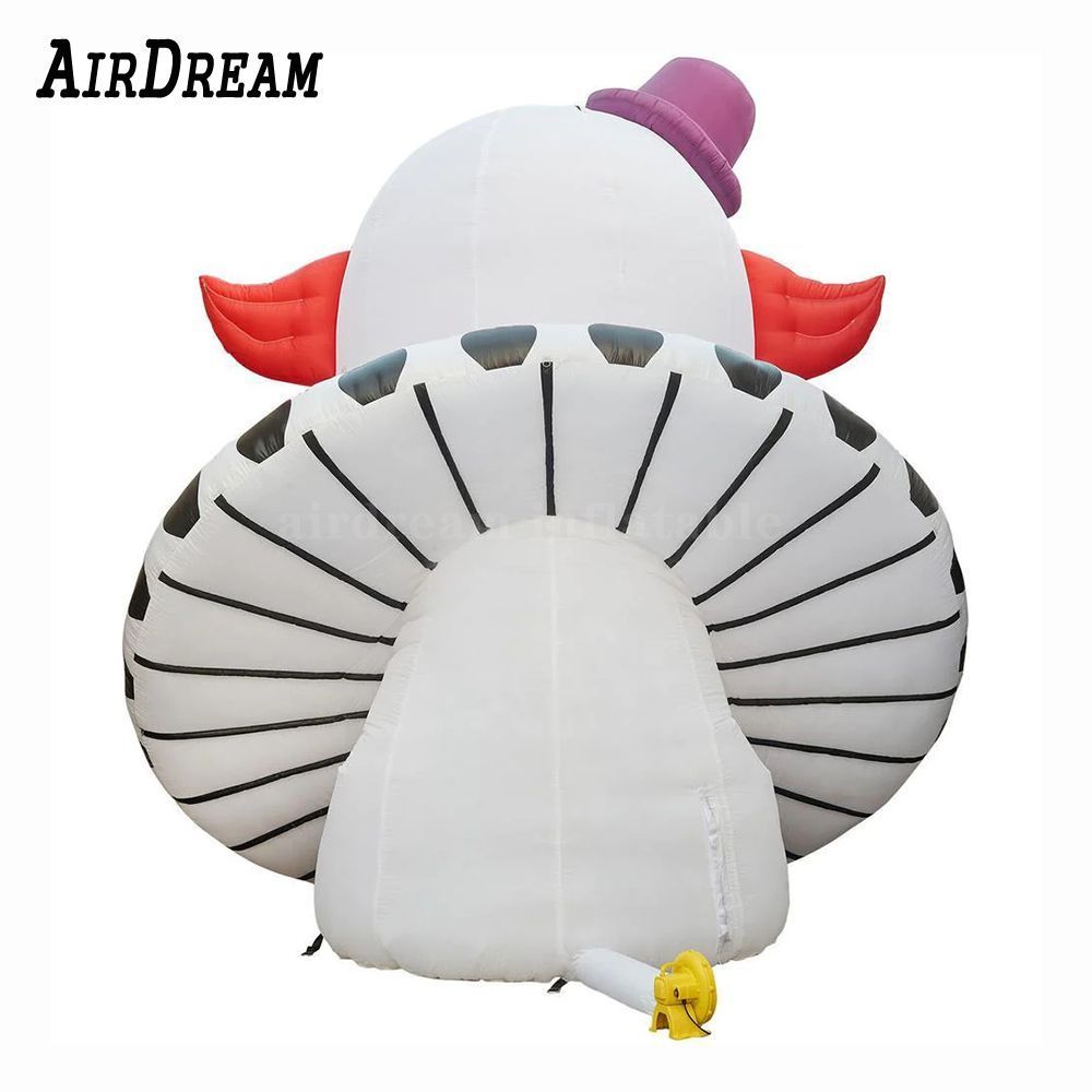 Free shipping Creepy big giant inflatable clown head 6.5/16/26ft high inflatables halloween ghost with LED light