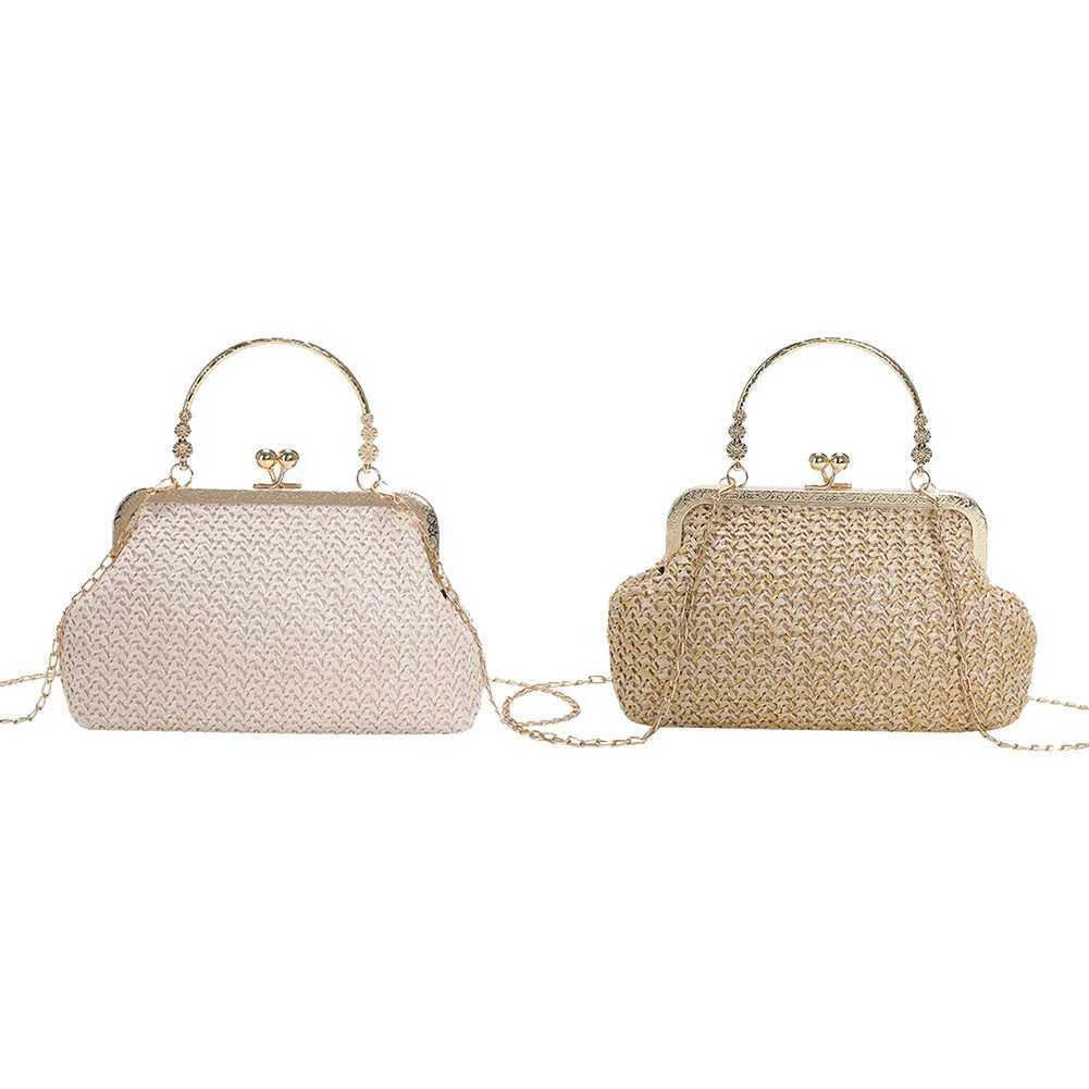 Chain Women Evening Bag Clip Hand-Woven Handbags Fashion Casual Elegant Exquisite Handmade Temperament for Travel Street Photo Z250617