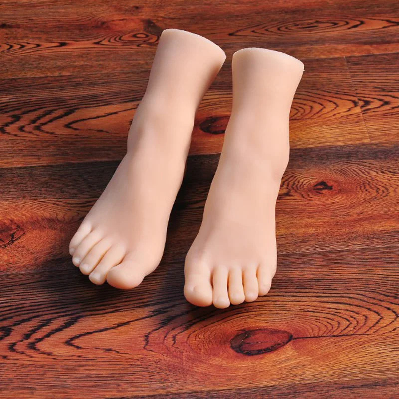 Large Size Silicone Foot Model Feet Fetish Real Female Mannequin Foot For Manicure Pograph Shoes Sock Display 4100 250611