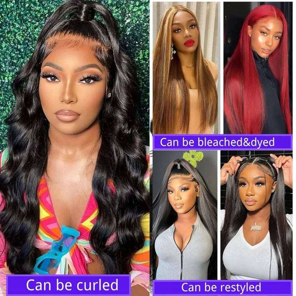 Straight Glueless Human Hair Ready To Wear Bleached Knots 6x4 Pre Cut 5x5 Lace Closure Wig For Women Preplucked Hairline
