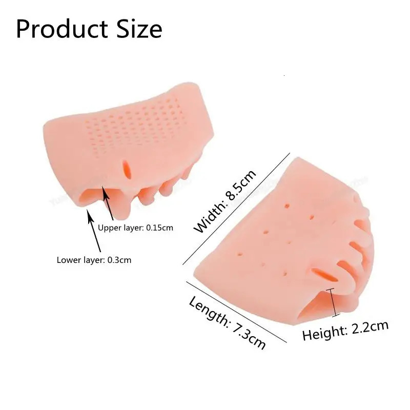 Forefoot Pads Shoe Pad Silicone Insoles Orthopedic Comfortable Shoe Insoles Women Toe separator Foot Care Products Pain Relief 250613