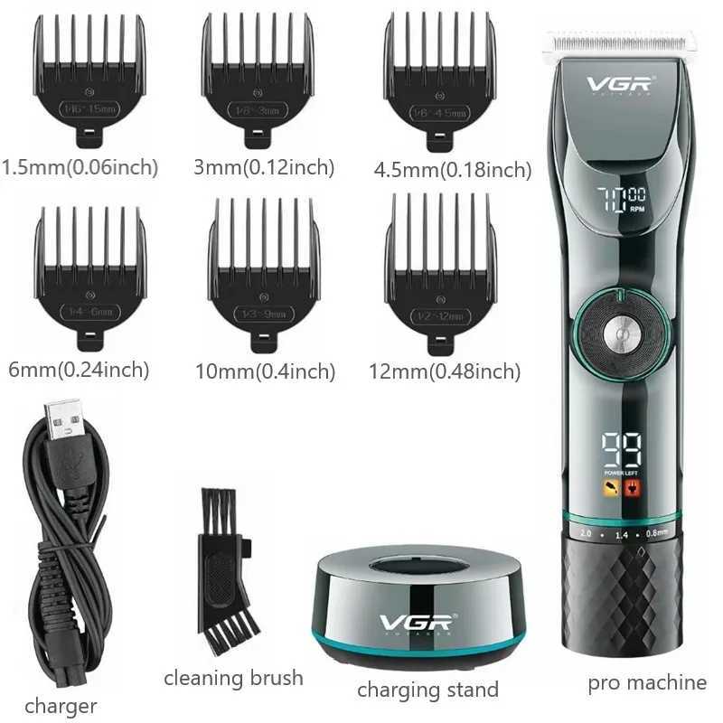 Professional 15 Motor Speed Barber Shop Hair Trimmer For Men Beard Trimmer Hair Clipper Electric Hair Cutting Machine Trimer R250926