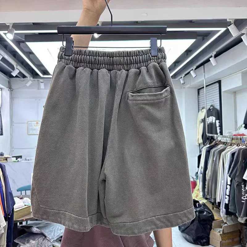 New Shorts Heavyweight Make Old Multiple Pockets Zipper Loose Casual Trend Men Woman Oversized Work Pants Breeches Z250617