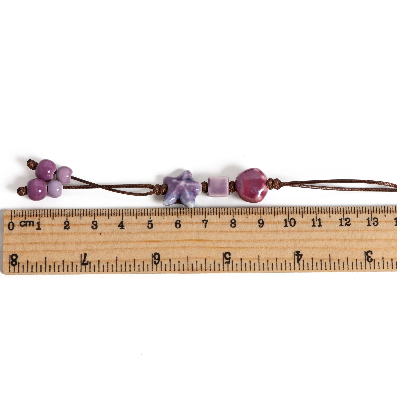 Handmade Purple Star Cat Claw Ceramic Charm Keychain Unique Bag Pendant Boho Gift S02-023 250616