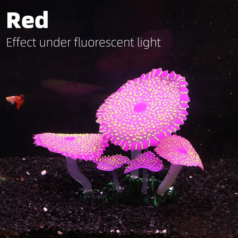 Soft Silica Gel Coral Aquarium Decorations Glow in The DarkGlowing Coral Ornaments for Fish Tank Decorations 250613