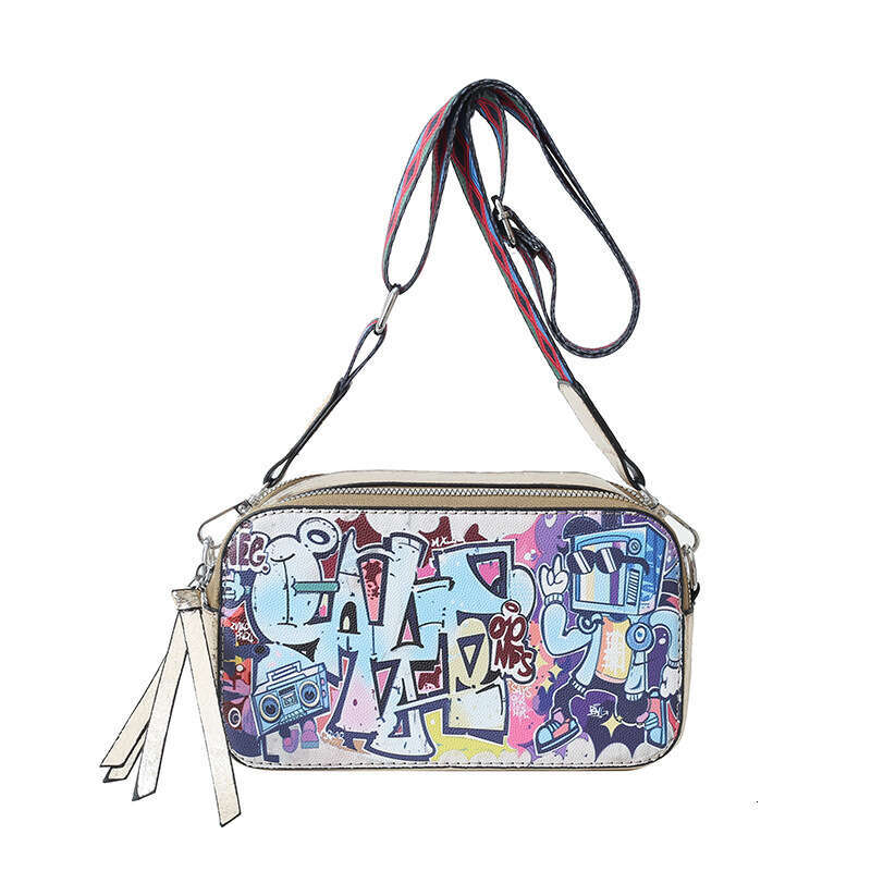 New Fashion Graffiti Letter Camera Women's Shoulder Crossbody Bag