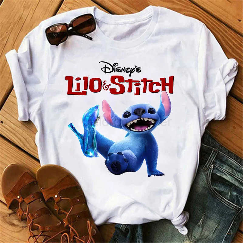 Disney New Movie Lilo Stitch T-shirt Adult Cartoon Anime Short Sleeve Boys Girls Summer Fashion Cotton Tee Summer Clothes Top W250617