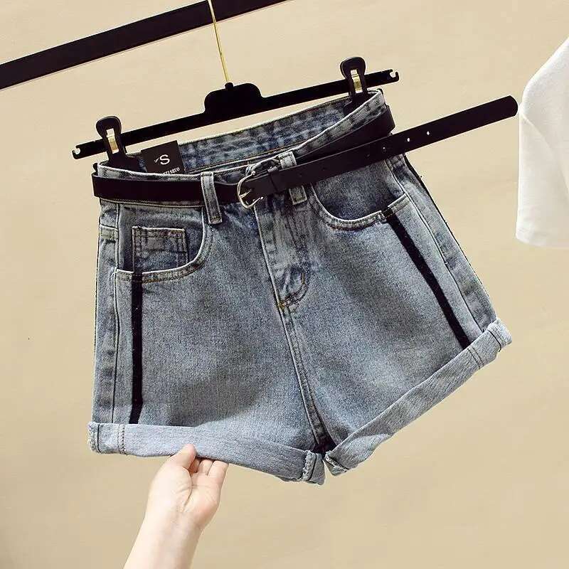Womens Shorts Wide Work Short Pants for Women To Wear Denim Office Ripped Mini Jeans Aesthetic Classic Casual New In Streetwear
