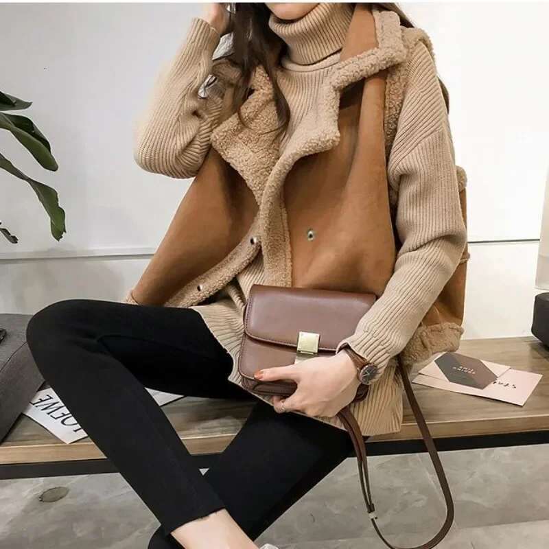 Womens Fleece Vests Solid Color Warm Clothes Fashion 2025 Lady Giletes Coats on Sale Autumn Lightweight Padded Cold Working