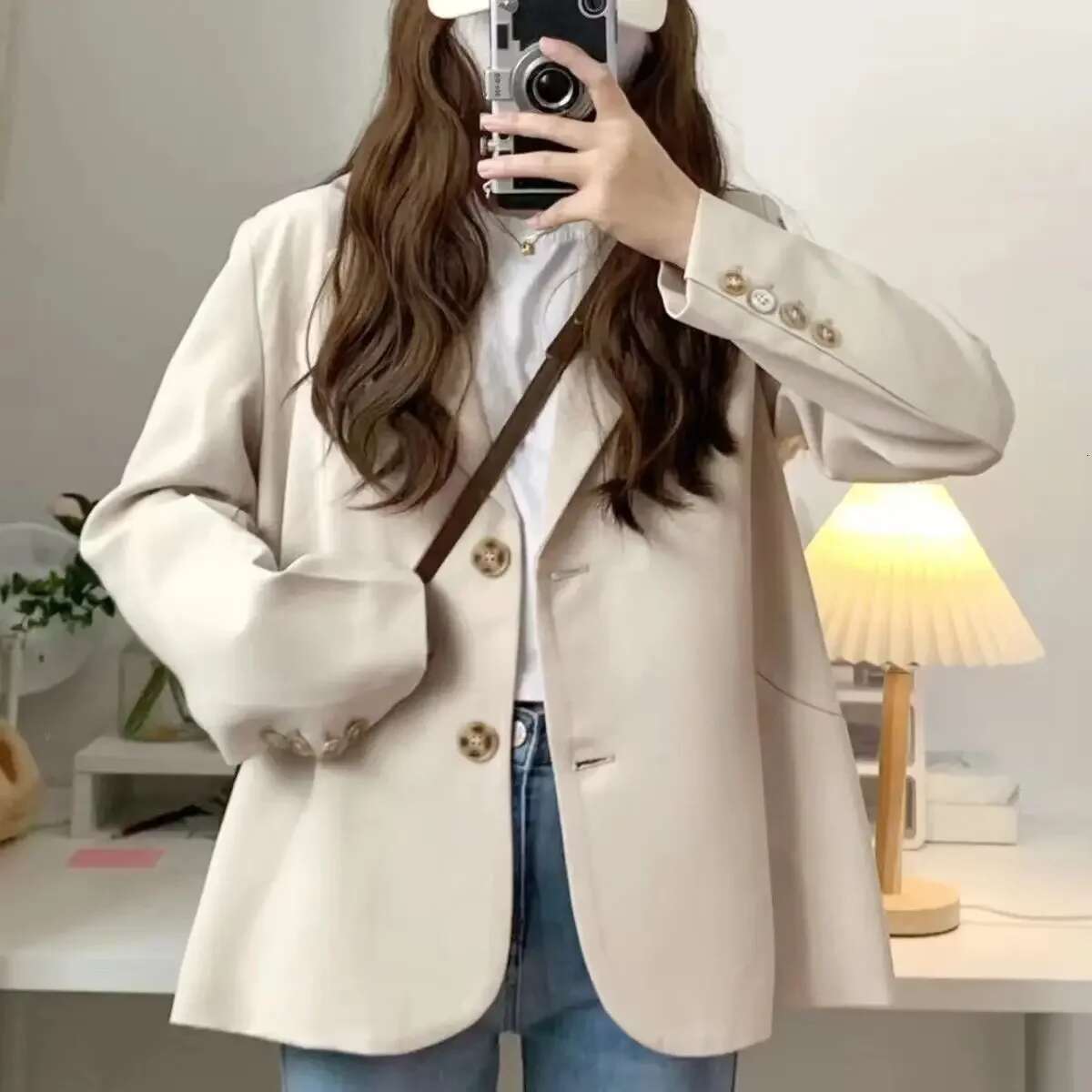 Solid Long Sleeve Jacket Korean Style Outerwears Youthful Clothes Casual Blazer Woman Chic and Elegant Sale Fall Coats for Women