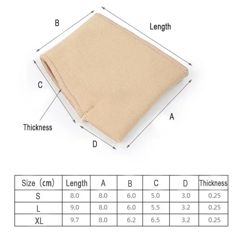 1 Pair Silicone Metatarsal Sleeve Pads Half Toe Bunion Sole Forefoot Gel Pads Cushion Half Sock Prevent Calluses Blisters 250613