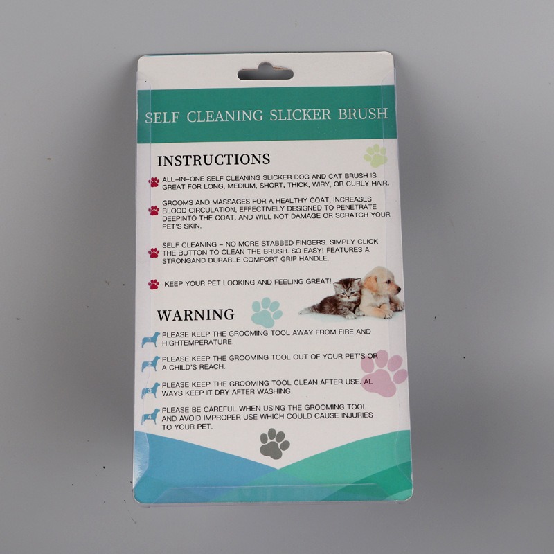 Self Cleaning Pet Slicker Brush for Dogs & Cats - Gentle Grooming Tool for Long, Short & Curly Hair