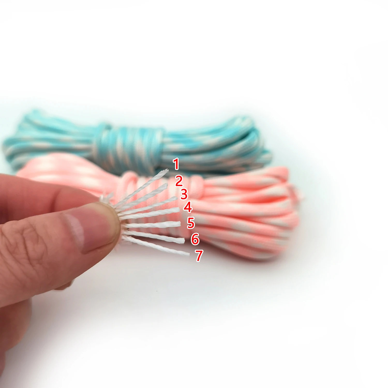 Length 5m10m Dia4Mm 7 Cores Luminous Paracord Tent Rope for Hiking Camping Clothesline Bracelet Braided Lanyard 250611