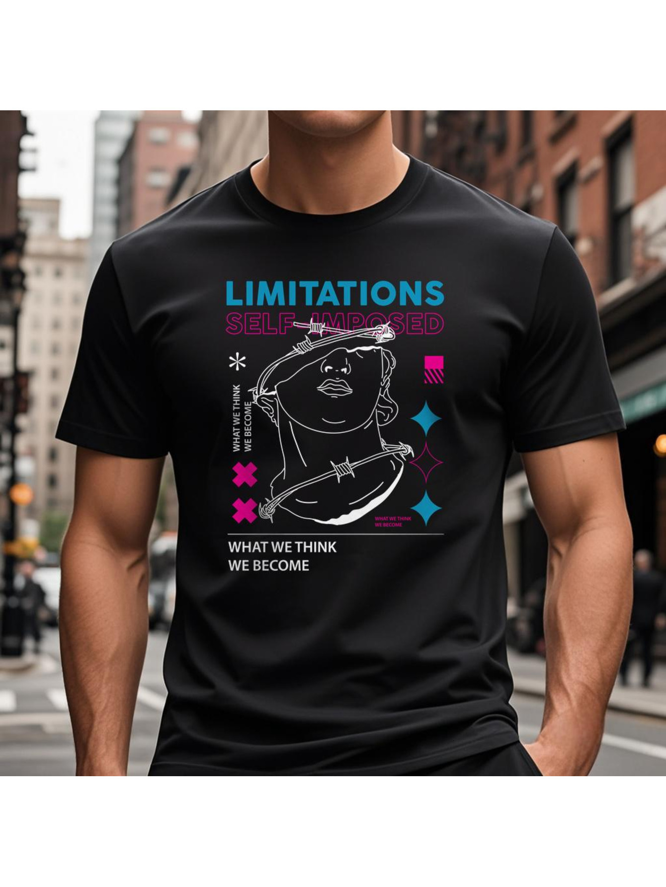 Dongdumaoyi Short Sleeve Cotton S-3Xl Black Round Collar 180G Text T Shirts Adult White Boy Men daff