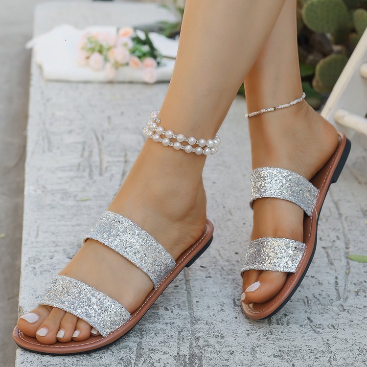 Women's cross-border plus size flat shoes summer new women's sandals designer sandals fashionable women's slippers