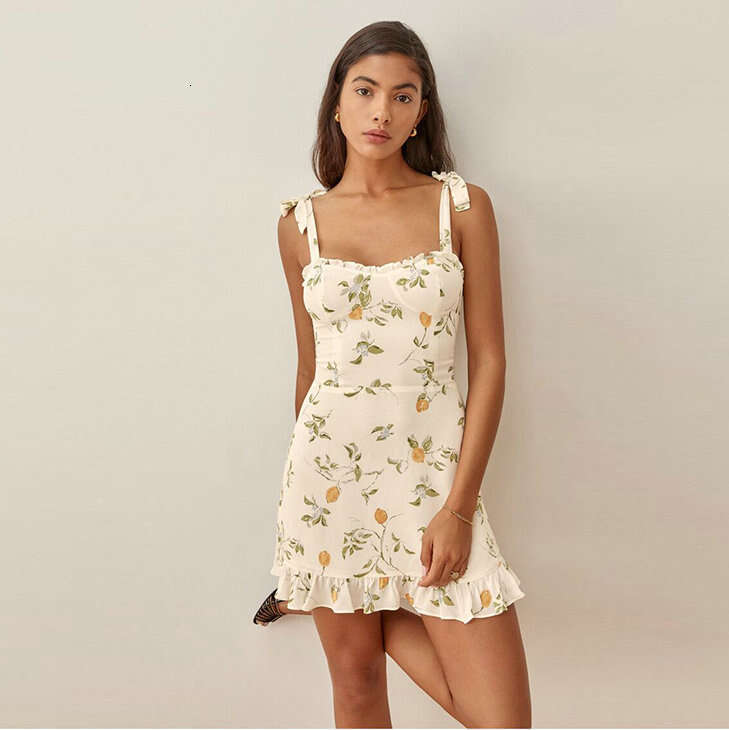 Partydress Beach Dress Women Designer Clothing Buttock Designer Dresses for Women NR212 Orange Tie Strap Slip Dress 2025 Summer French Style Womens Fa