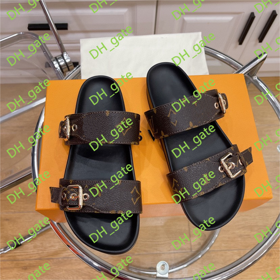 Fashion slippers Women Designer sandals for womensslipper mens casual loafers shoes outdoor beach slidesflat bottom with buckle unisex genuine leather
