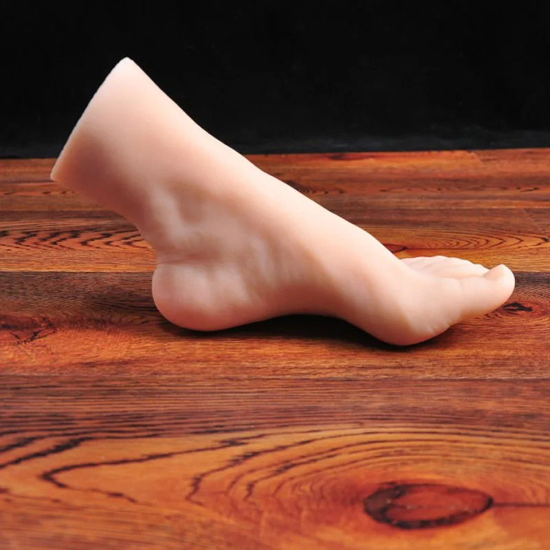 Large Size Silicone Foot Model Feet Fetish Real Female Mannequin Foot For Manicure Pograph Shoes Sock Display 4100 250611