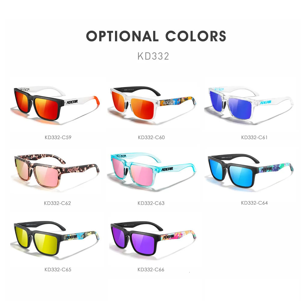 2025 Kdeam Polarized Sunglasses for Men Women Fashion Unisex Trendy Outdoor Eyewear For Couple Mirror red lens 250616