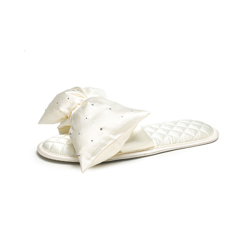 Cross border hot selling big bow shoes, rhinestone solid color women's slippers, designer sandals, fashionable women's sandals