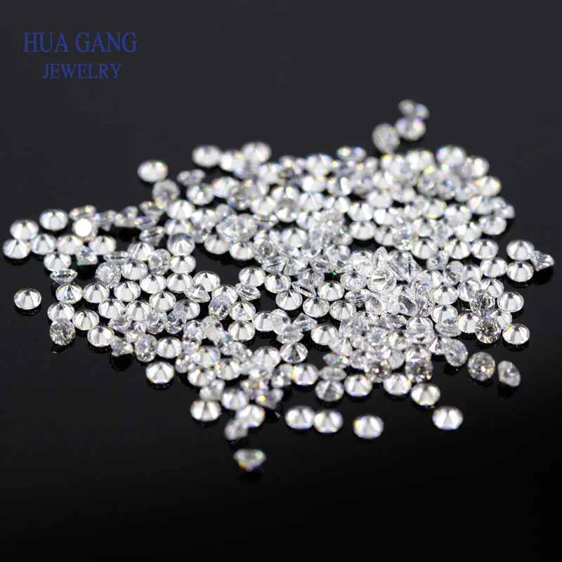 1000pcs/bag AA Grade White 0.8~5.0mm Loose Zircon Stone Brilliant Round Cut Cubic Zirconia Stones For Jewelry Making DIY 250617