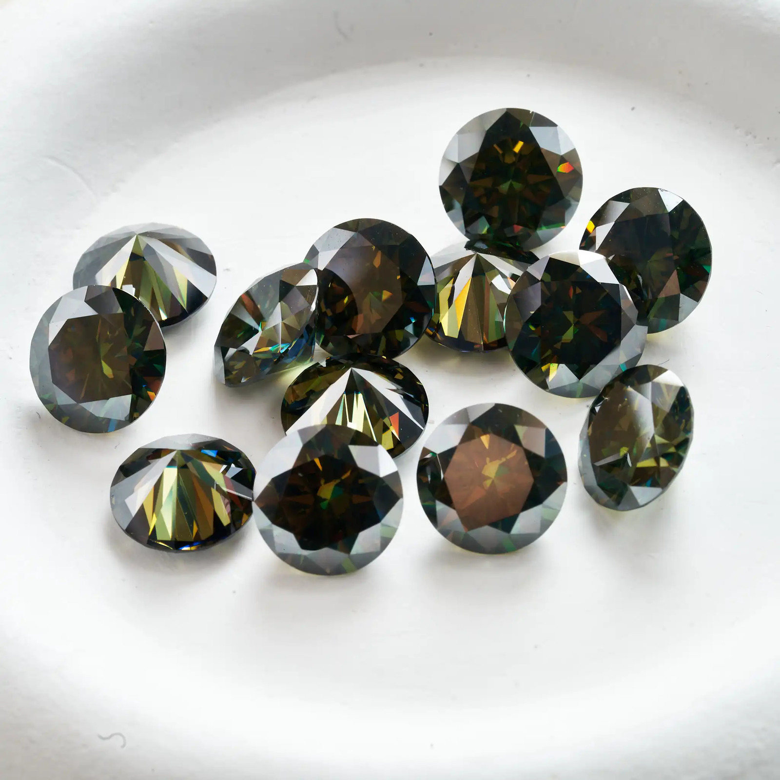 Pink Black Green Blue Yellow Purple Gray Red Loose with Certificate Round Stone GRA Diamonds Gemstones 250617