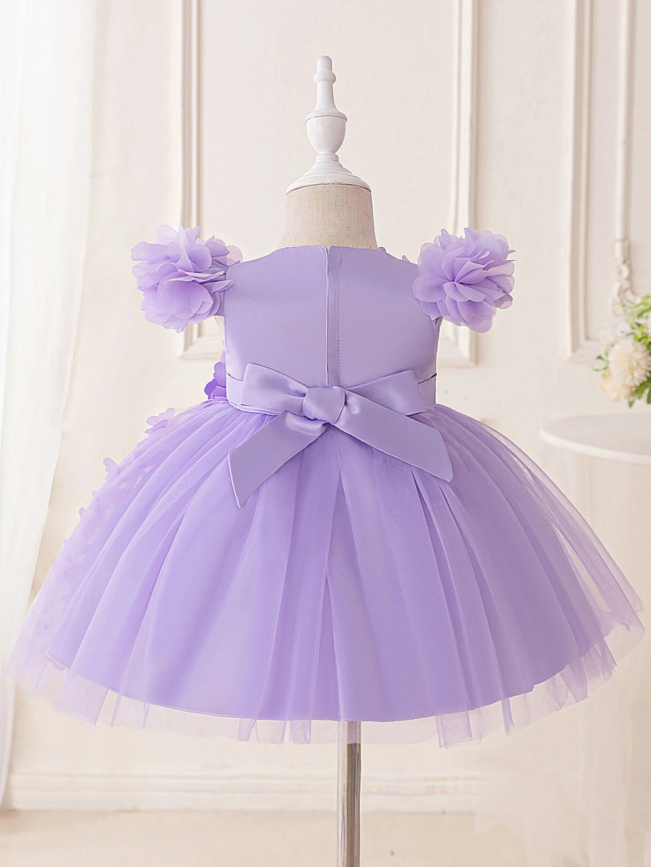 Baby girl purple butterfly dress romantic girl cute floral sweet holiday dress perfect for summer outings charming butterfly 250617