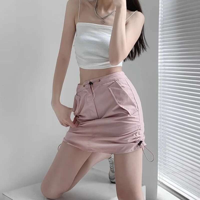 Skirts for Women High Waist Midi A Line Woman Skirt Summer Vintage Y2k Premium Streetwear Casual Luxury Elegant Korean Style V
