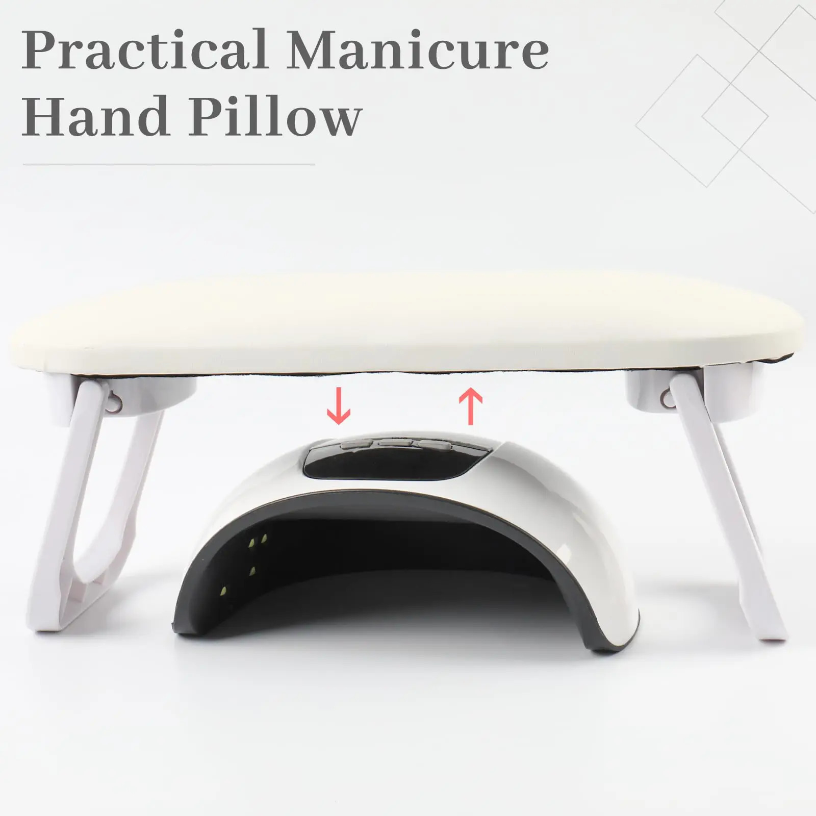 Nail Arm Rest Foldable PU Leather Nail Art Hand Rest Soft Nail Pad for Table Acrylic Nail/Nail Art Hand Rest for Nail Salon U 250612
