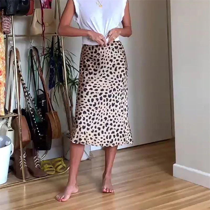 Lamuusaa Satin Skirt Women Summer Clothes Solid Color High Waist Bodycon Midi Skirts Elegant Evening Party Skirts Streetwear 250614