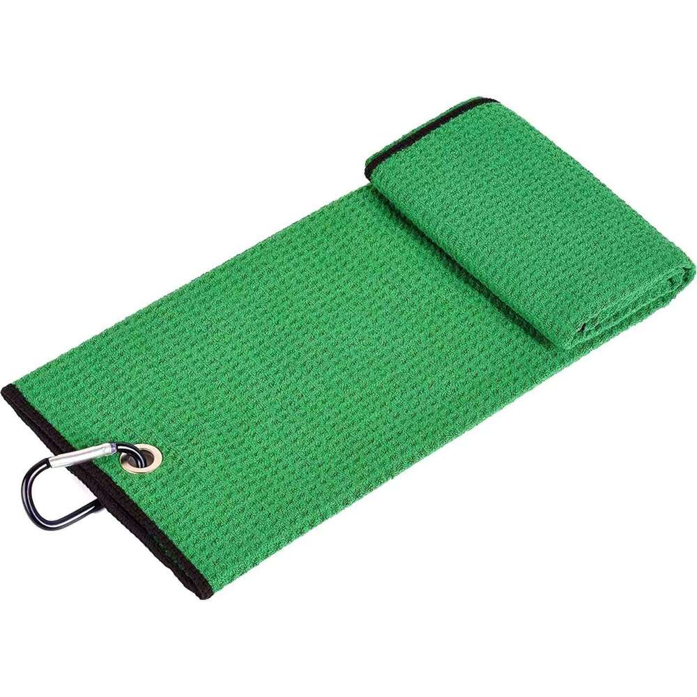 Microfiber Waffle Weave Golf Towel Logo Printing Jacquard Craft Made in China