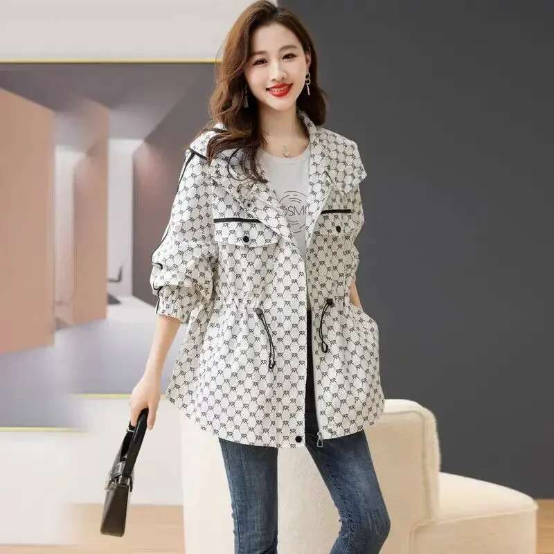 Womens Windbreaker Jackets Spring Autumn Loose Female Coat Sale Cheap Great Long Sleeve Fashion 2025 Luxury Vintage Trend Offer