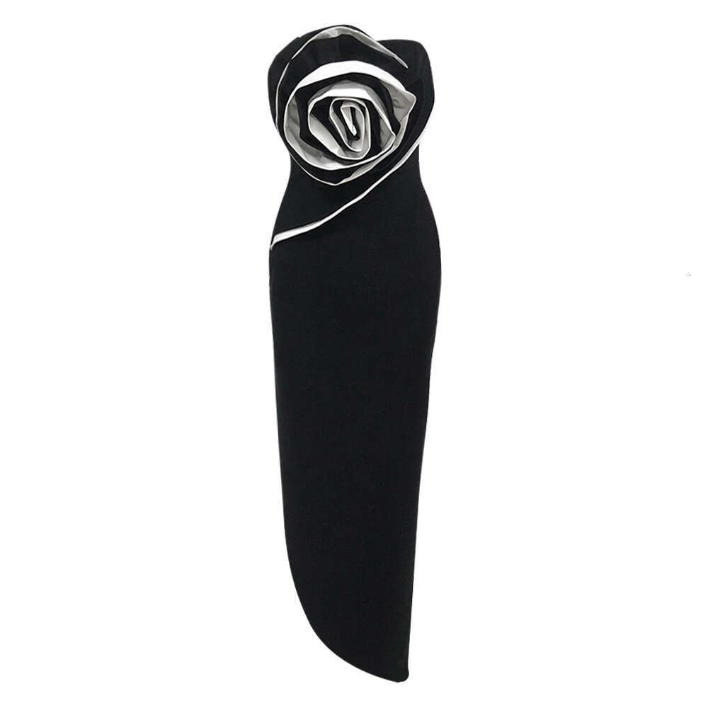 New Slim Fit Strapless Long Women's Large Floral Summer Bandage Dress