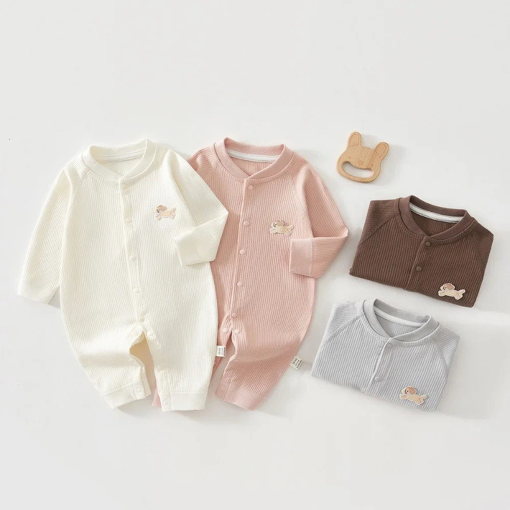 AYNIGIELL Baby Jumpsuit Spring and Autumn Sleepwear Pure Cotton born Clothes 0-18 Months born Boys and Girls Jumpsuit 250617