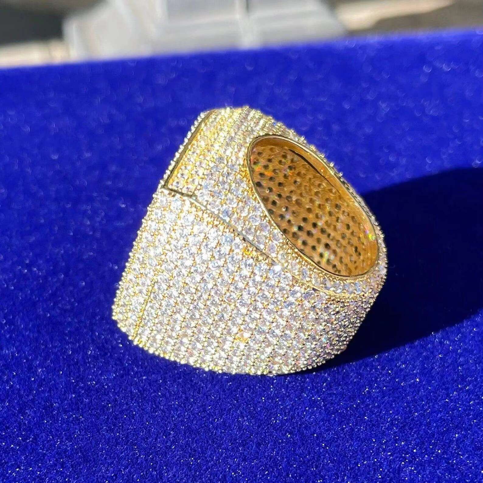 Hip Hop Iced Out VVS Lab Grown 10K 14K 18K Gold Full Diamond Round Champion Ring Luxury Custom Jewelry Mens Ring Trend