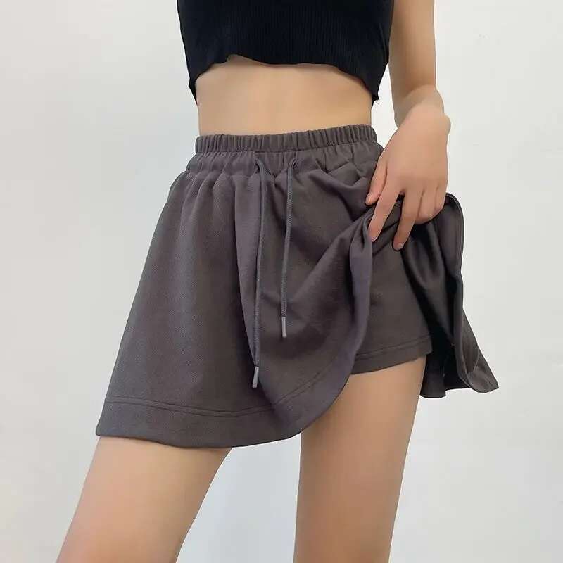 Short Pants Woman Elastic Waist Shorts for Women Jorts Culotte Skirt Fashion Clothing 2025 Kpop Streetwear Flowy Hot Elasticty