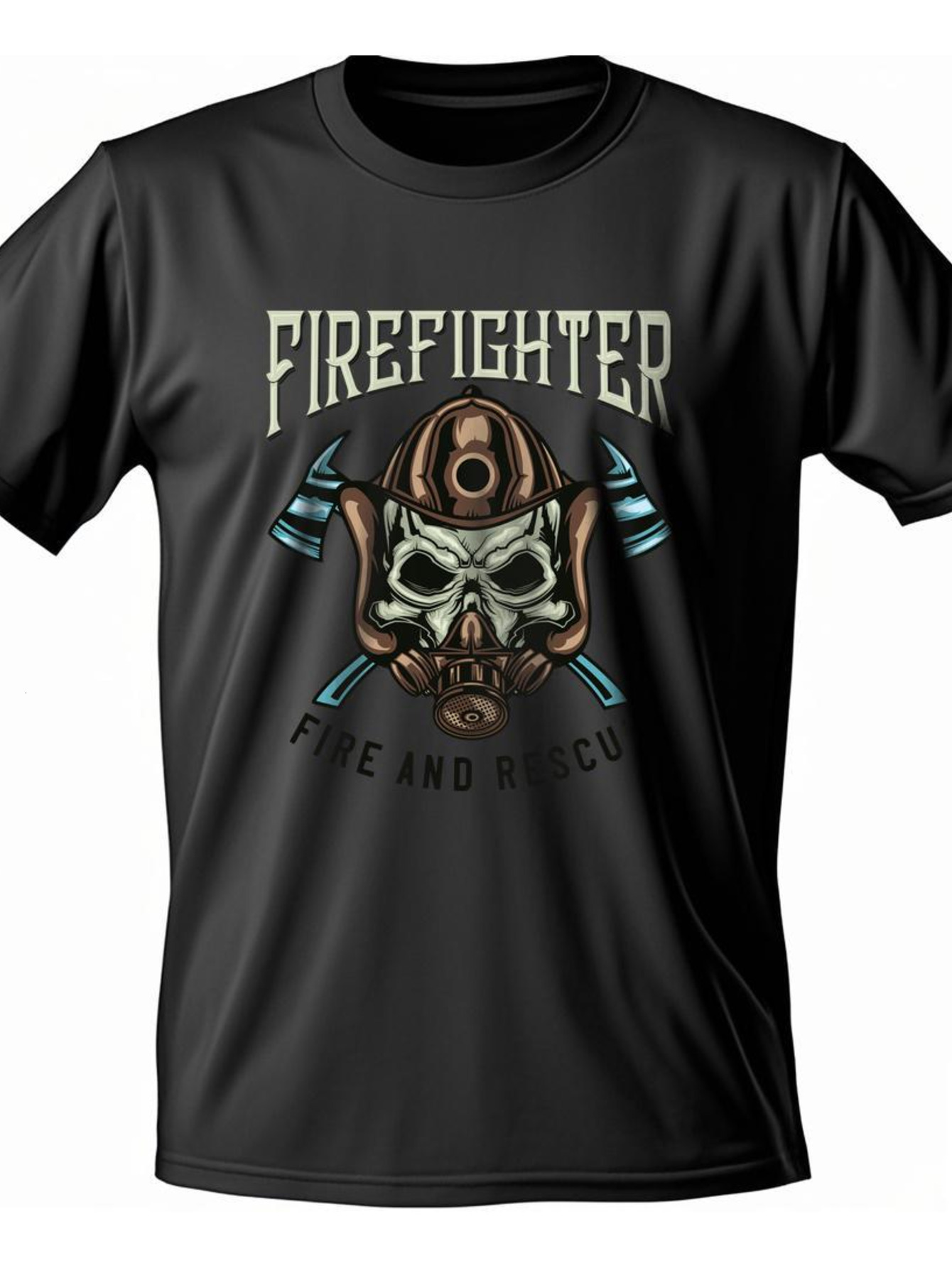 Dongdumaoyi Short Sleeve Graphics T Shirts Cotton White Men S-3Xl Text 180G Round Collar Adult Black Skull 2e1d