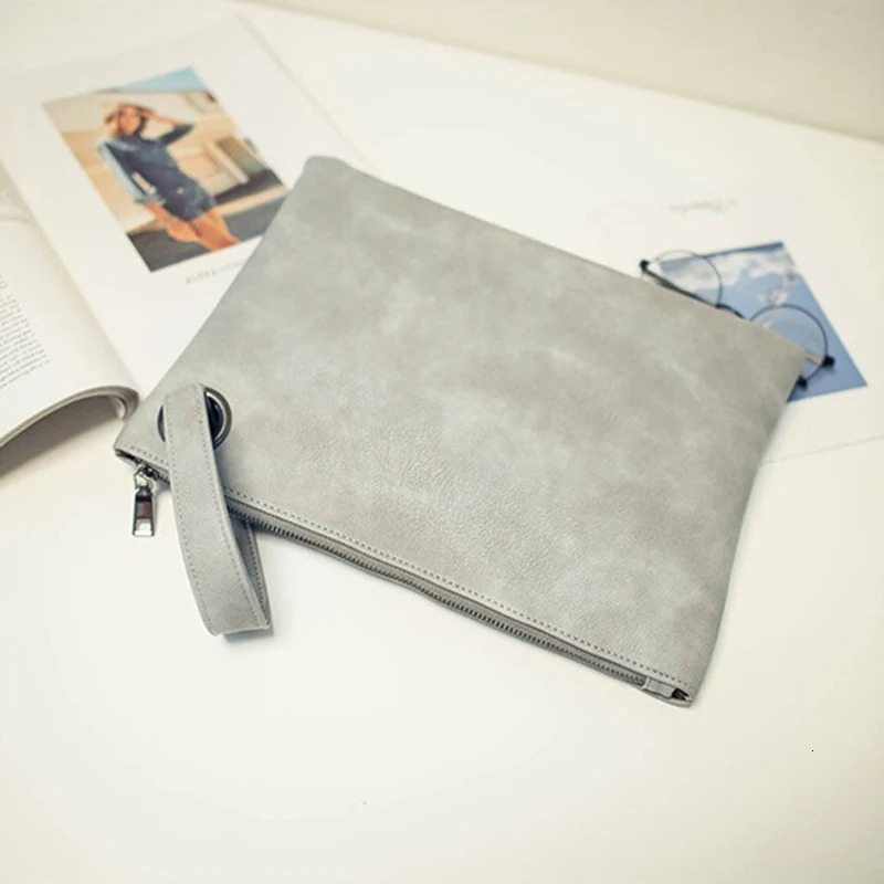 Fashion solid womens clutch bag leather women envelope bag clutch pu leather bag female Clutches sac Immediately 250617