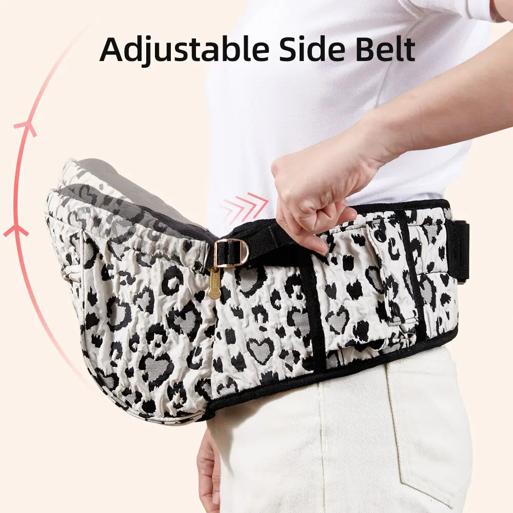 SUNVENO Baby Fashion Leopard Print Waist Stool Non-Slip Hip Seat Surface for 3-36months borns Toddlers 250617
