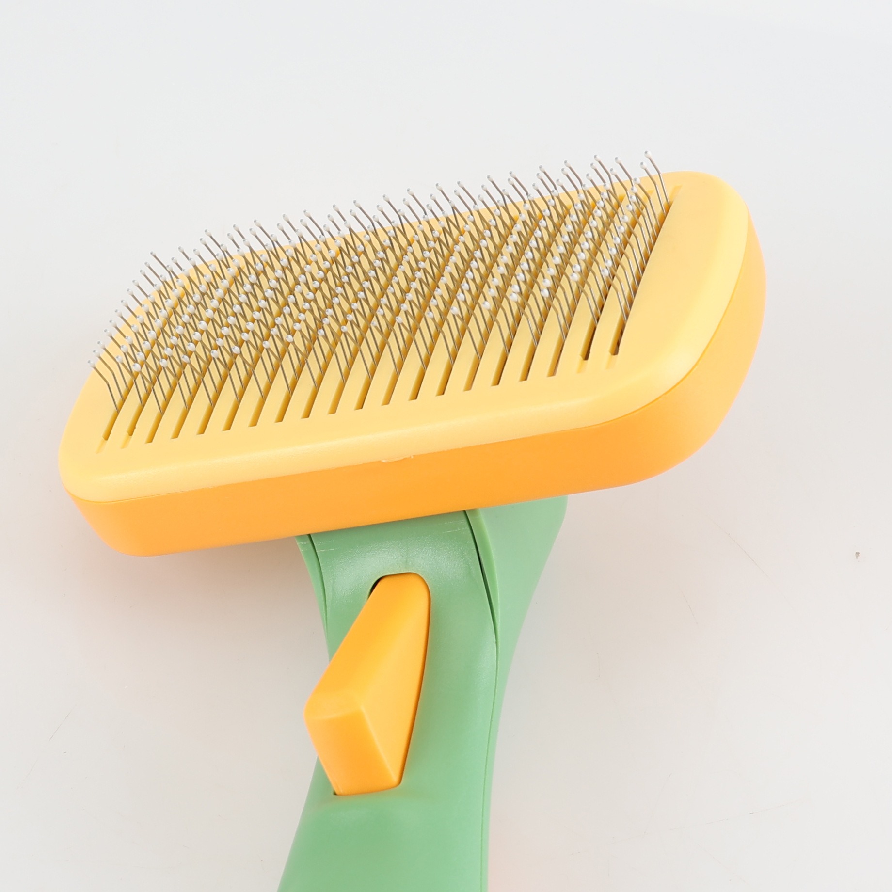 Self Cleaning Pet Slicker Brush for Dogs & Cats - Gentle Grooming Tool for Long, Short & Curly Hair