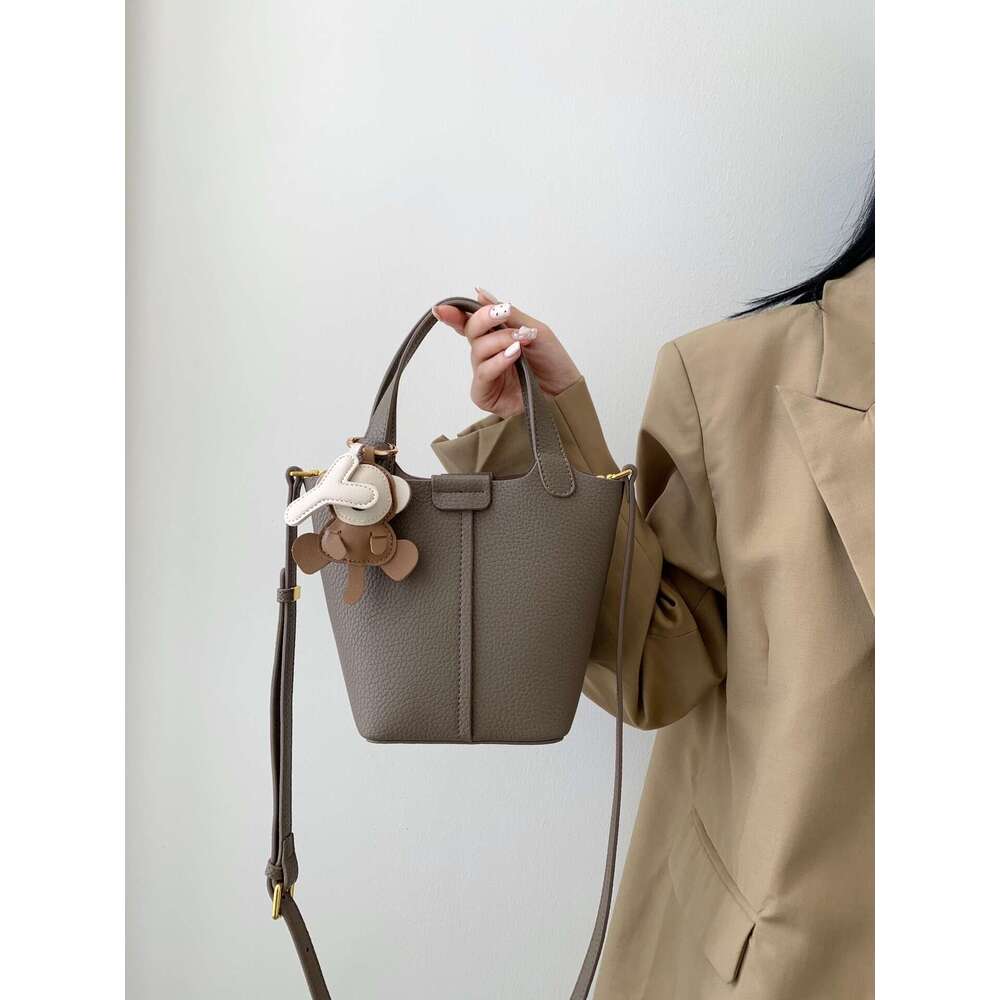 Women Bags Shoulder Crossbody bag Bucket bag Genuine Leather For 2025 New Handbag Light Luxury Niche High-End Sense