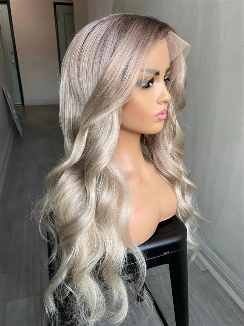 Lace Front Wig Human Hair 13x6 Blonde Human Hair Wigs 250% Density Body Wave Lace Front Wigs Human Hair Pre Plucked 26 Inch Synthetic