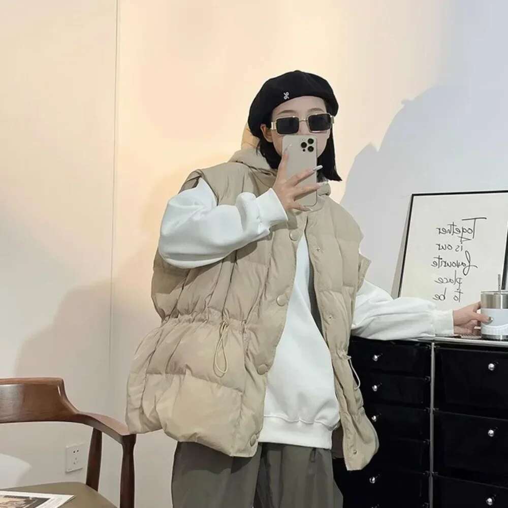 Quilted Solid Color Womens Vests Warm Insulated Autumn Clothes Fashion 2025 Lady Giletes Pretty Elegant New Outerwear Youthful