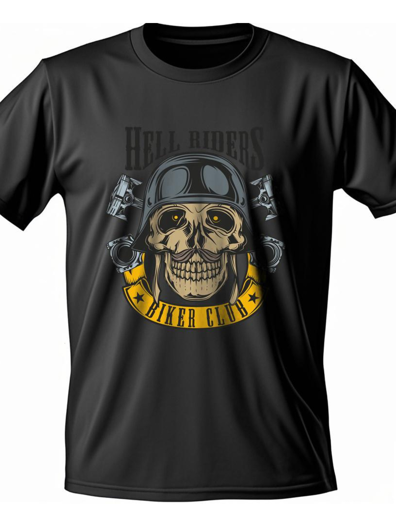 Dongdumaoyi Black Men Short Sleeve White Cotton T Shirts Graphics 180G S-3Xl Skull Adult Round Collar 68f5