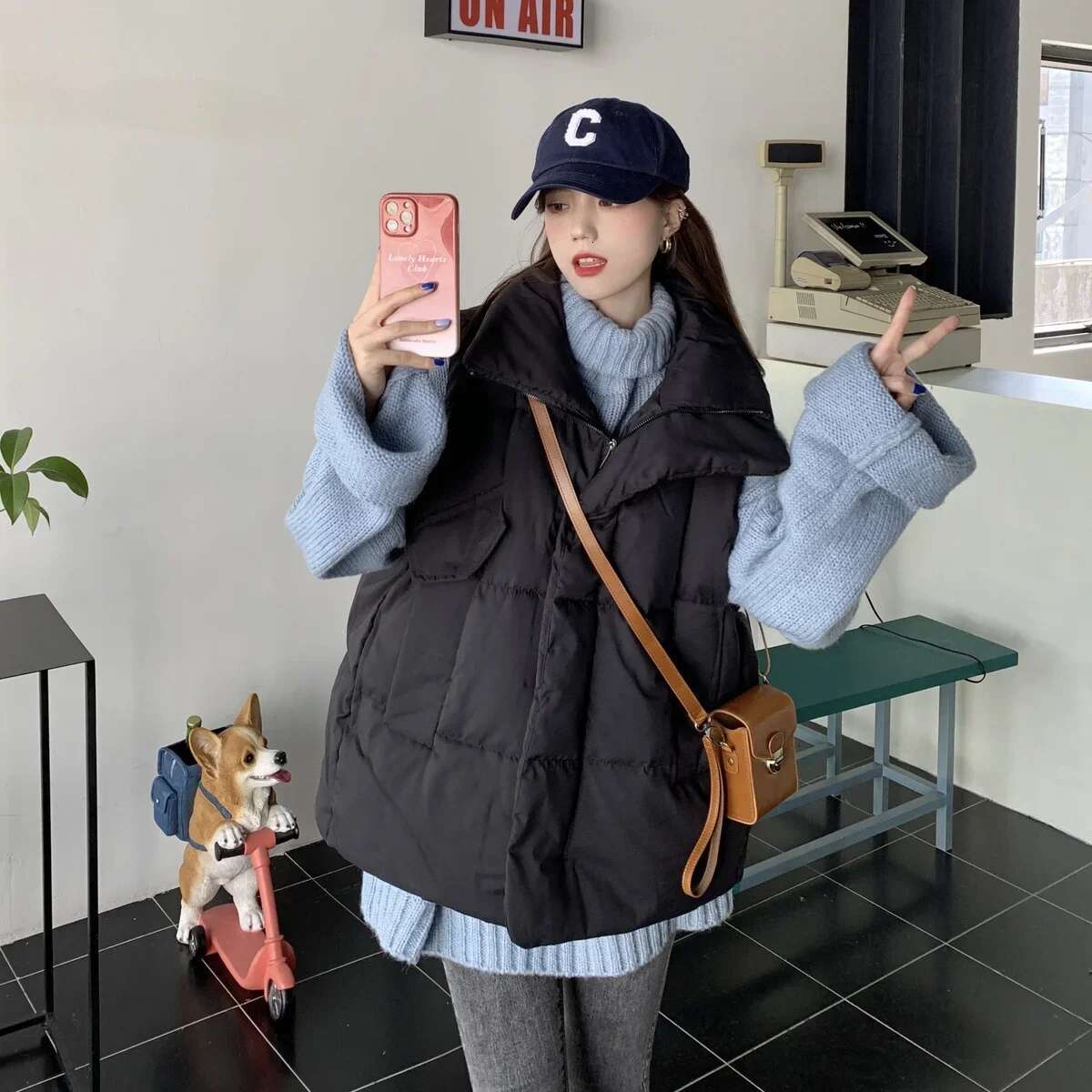 Lady Padded Cotton Giletes Stand Collar Loose Demi-season Sleeveless Cheap Korean Style Womens Vests Elegant Warm Casual Cold