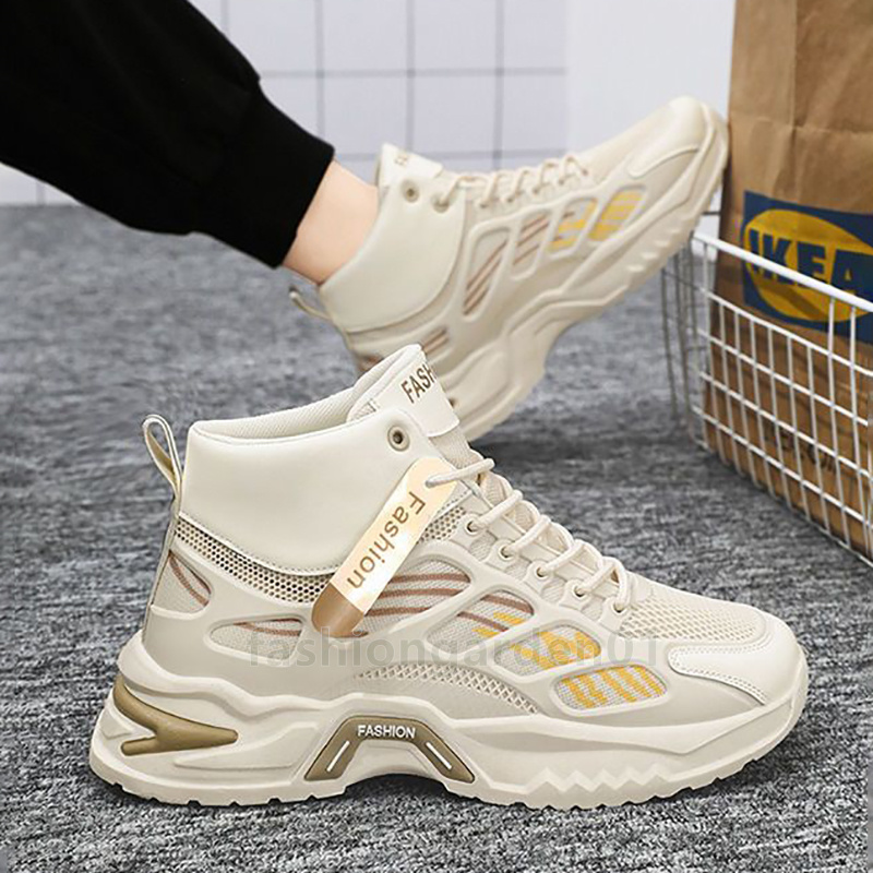 2025 Designer Shoes mens trainers running shoes sneakers Inner Height Spring Autumn Fashion Daddy's ankle-high mesh Breathable mens shoes free sh